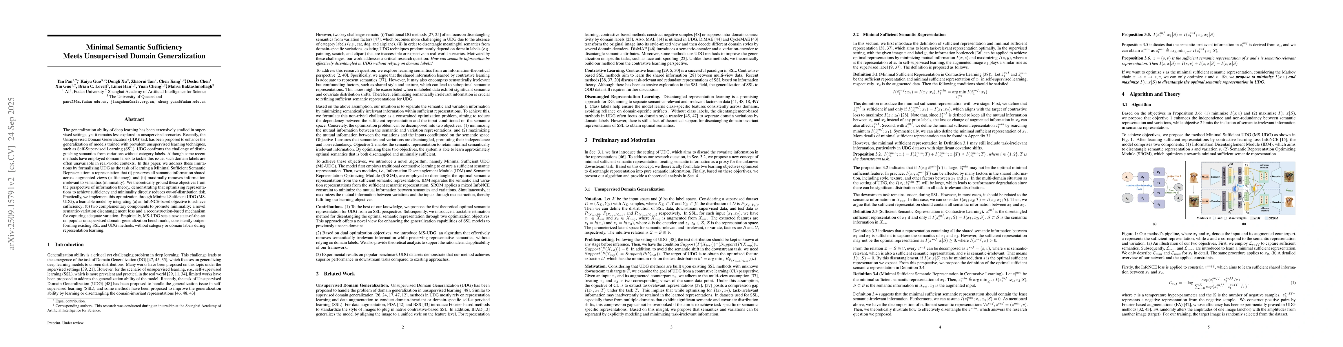Thumbnail for Minimal Semantic Sufficiency Meets Unsupervised Domain Generalization