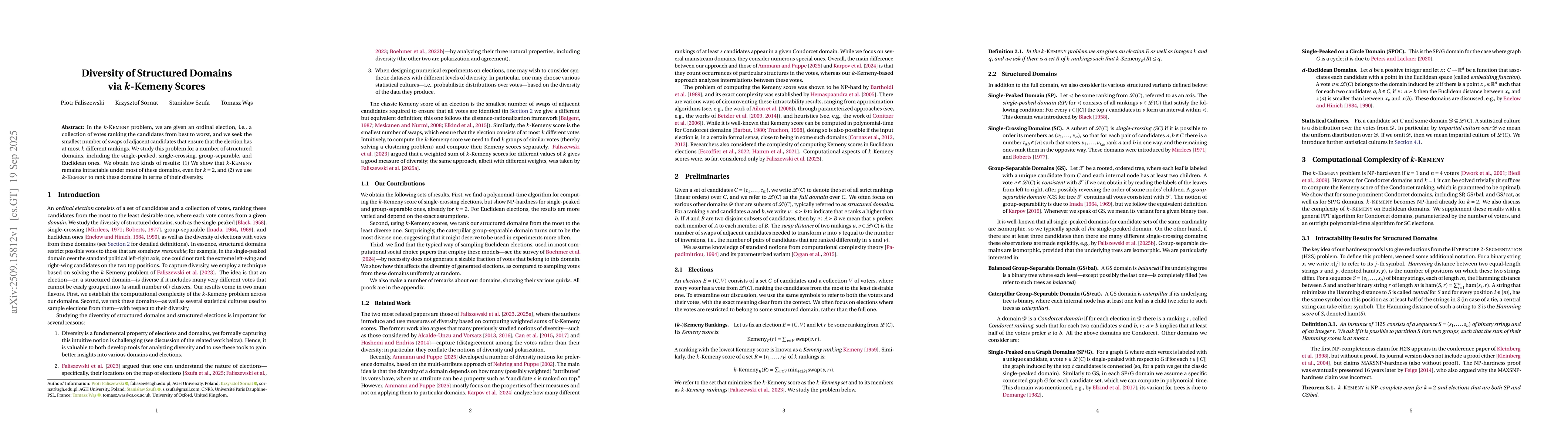 Thumbnail for Diversity of Structured Domains via k-Kemeny Scores