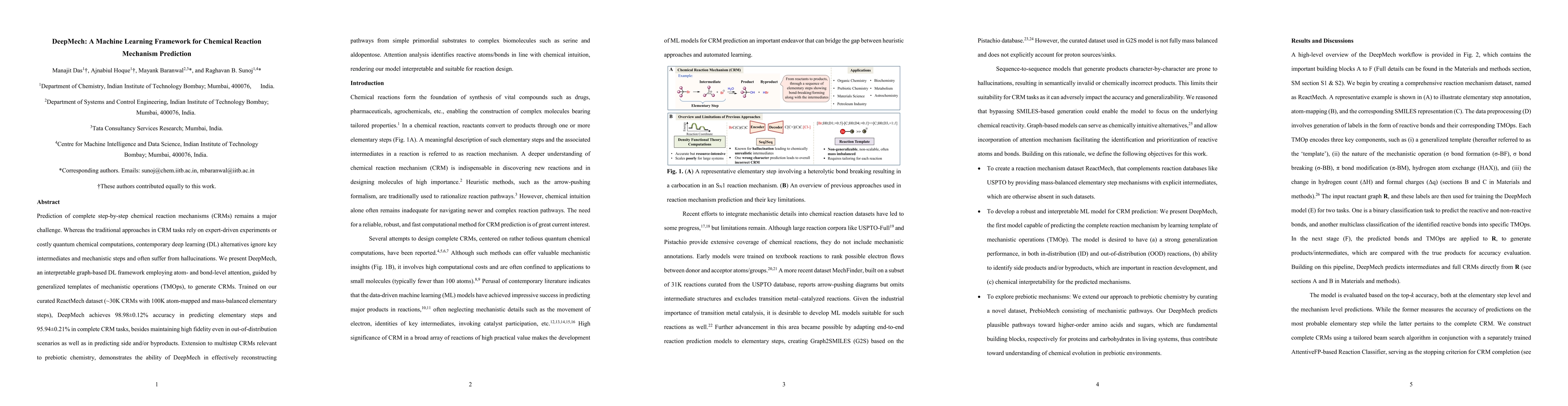 Thumbnail for DeepMech: A Machine Learning Framework for Chemical Reaction Mechanism
  Prediction