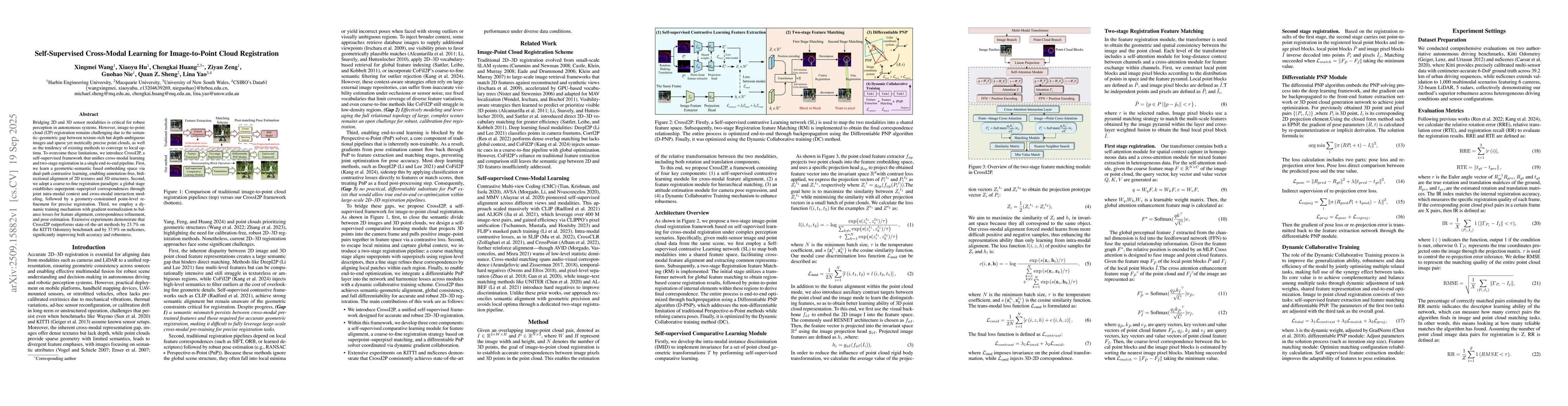 Thumbnail for Self-Supervised Cross-Modal Learning for Image-to-Point Cloud
  Registration