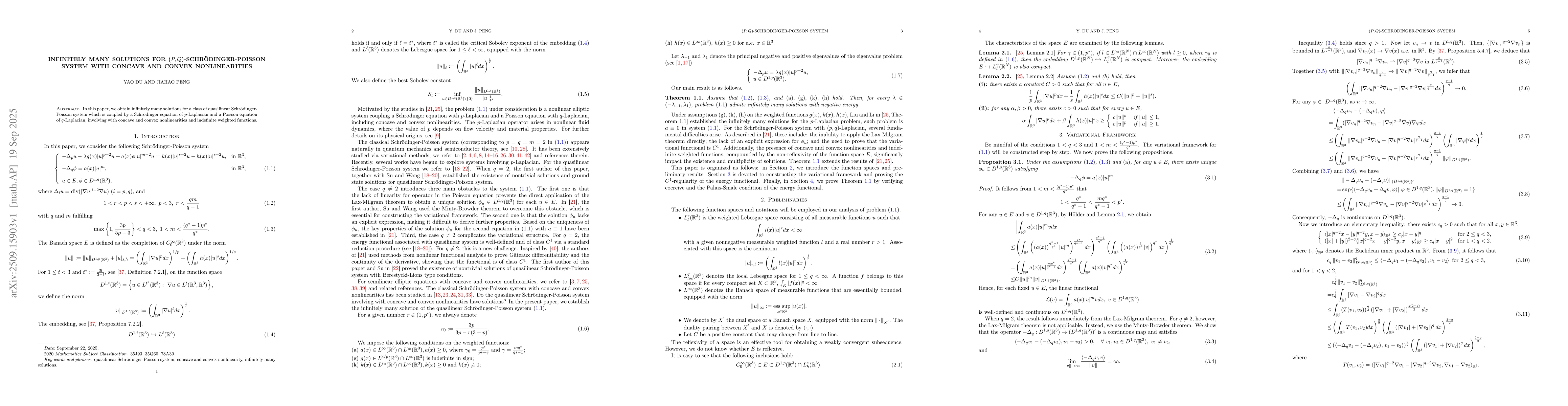Thumbnail for Infinitely many solutions for $(p,q)$-Schrödinger-Poisson system with
  concave and convex nonlinearities