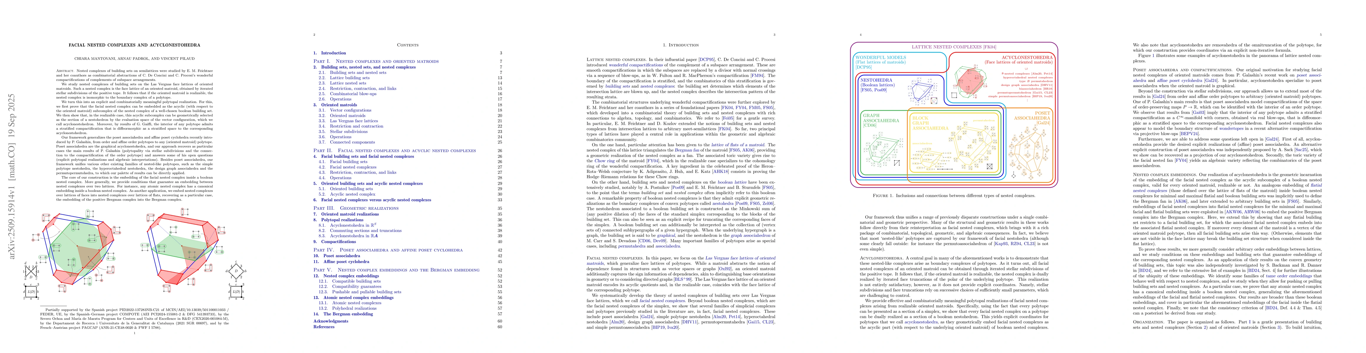 Thumbnail for Facial nested complexes and acyclonestohedra