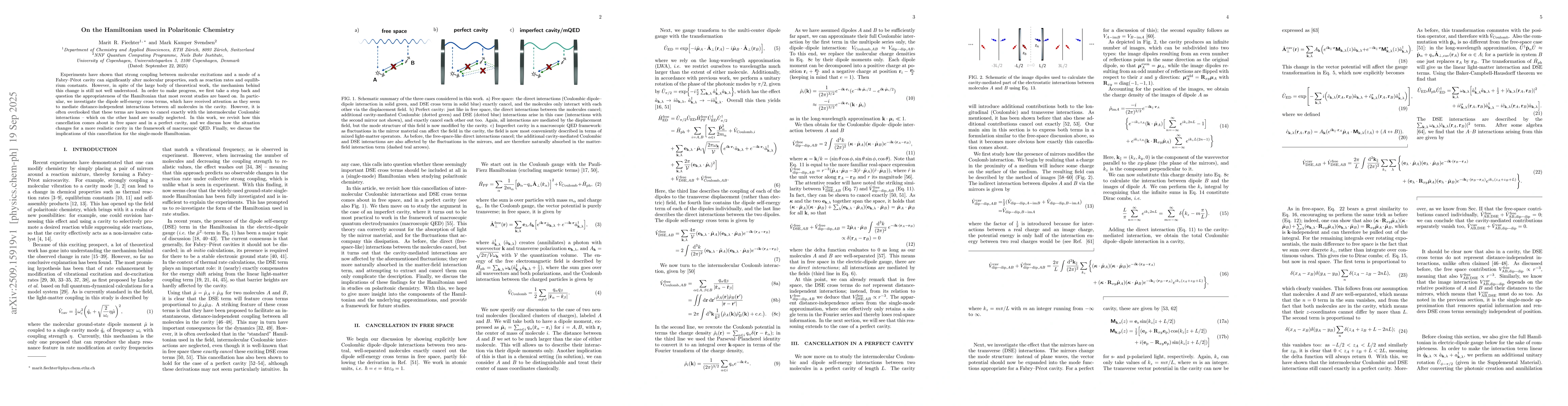 Thumbnail for On the Hamiltonian used in Polaritonic Chemistry