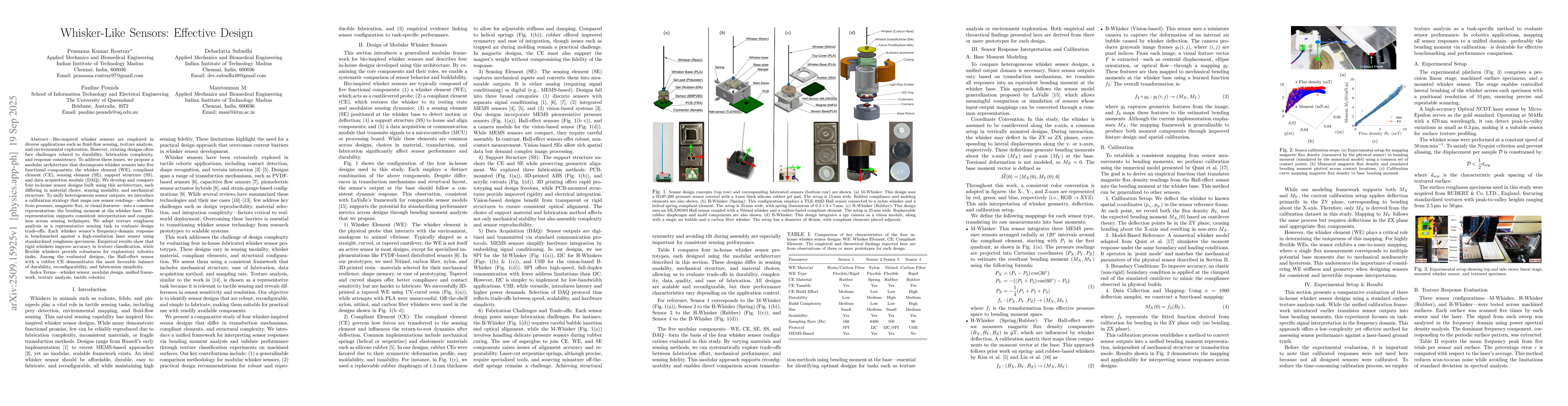 Thumbnail for Whisker-Like Sensors: Effective Design, Pauline Pounds, Manivannan M