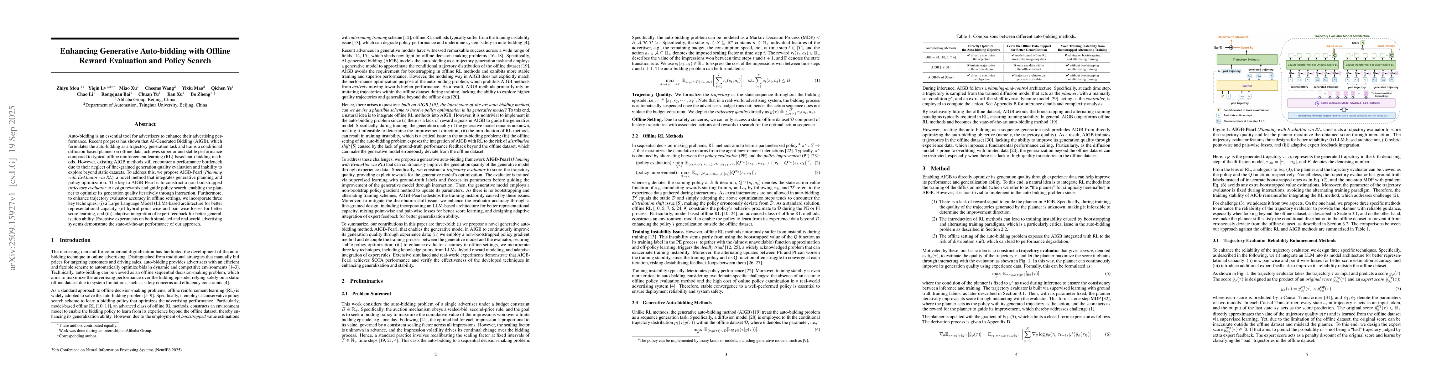 Thumbnail for Enhancing Generative Auto-bidding with Offline Reward Evaluation and
  Policy Search