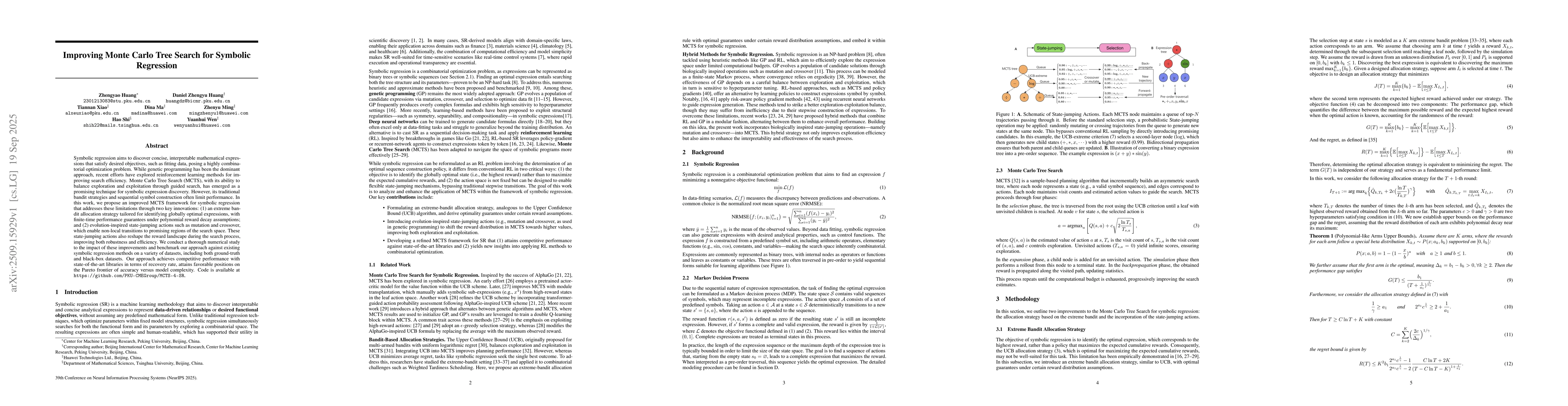 Thumbnail for Improving Monte Carlo Tree Search for Symbolic Regression
