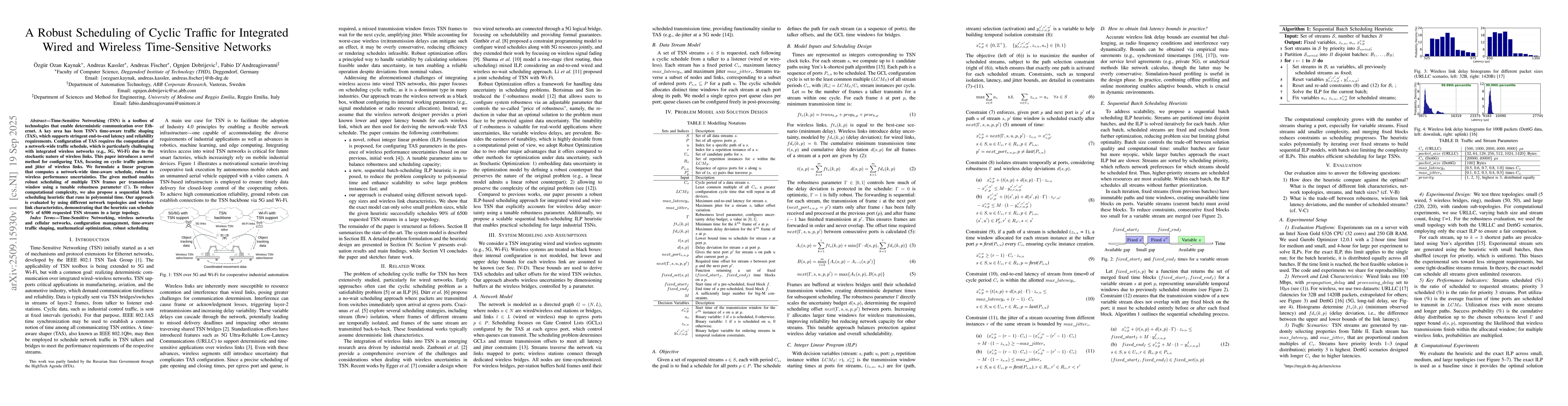 Thumbnail for A Robust Scheduling of Cyclic Traffic for Integrated Wired and Wireless
  Time-Sensitive Networks