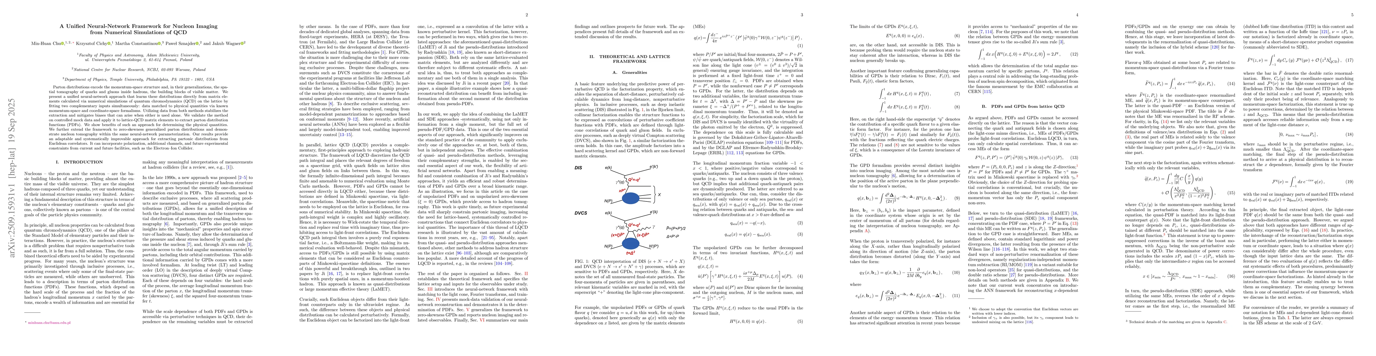 Thumbnail for A Unified Neural-Network Framework for Nucleon Imaging from Numerical
  Simulations of QCD