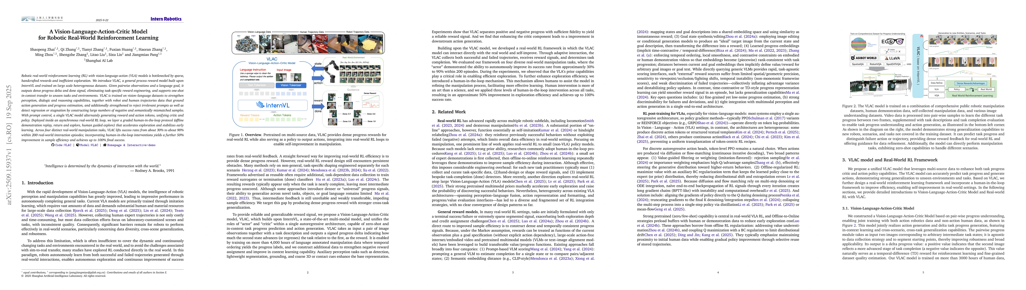 Thumbnail for A Vision-Language-Action-Critic Model for Robotic Real-World
  Reinforcement Learning