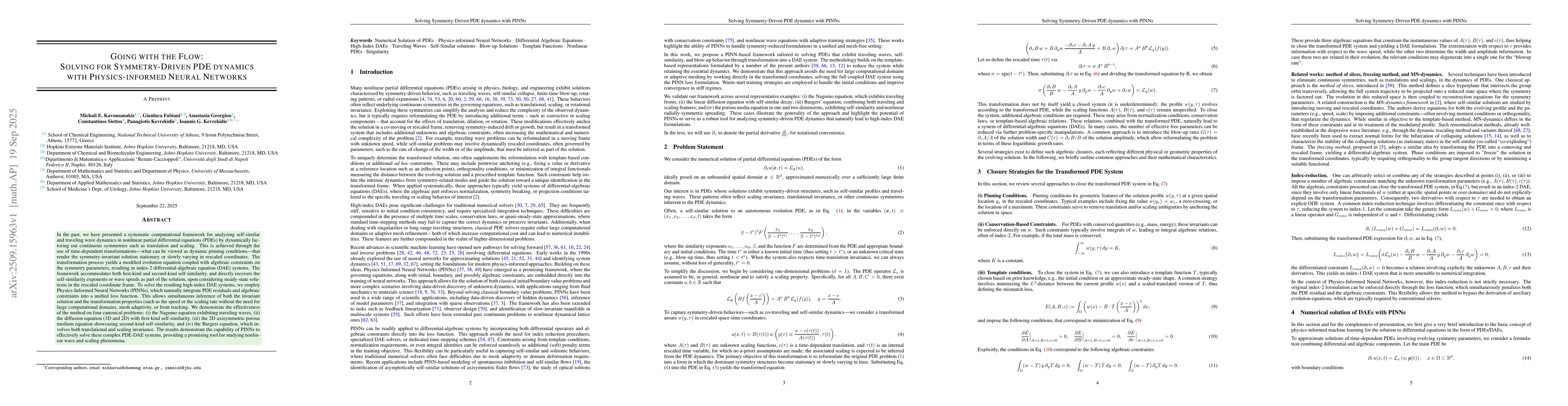 Thumbnail for Going with the Flow: Solving for Symmetry-Driven PDE dynamics with
  Physics-informed Neural Networks