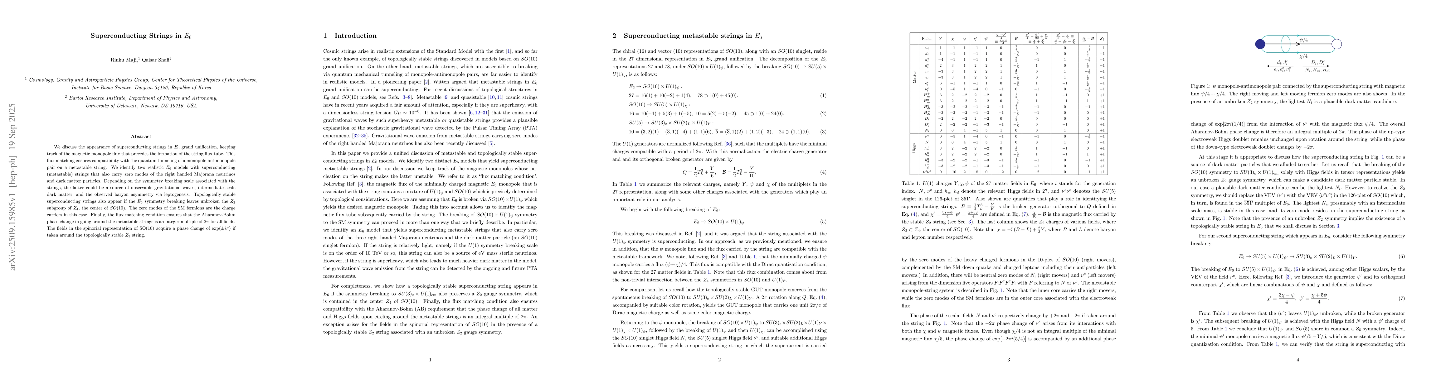 Thumbnail for Superconducting Strings in $E_6$