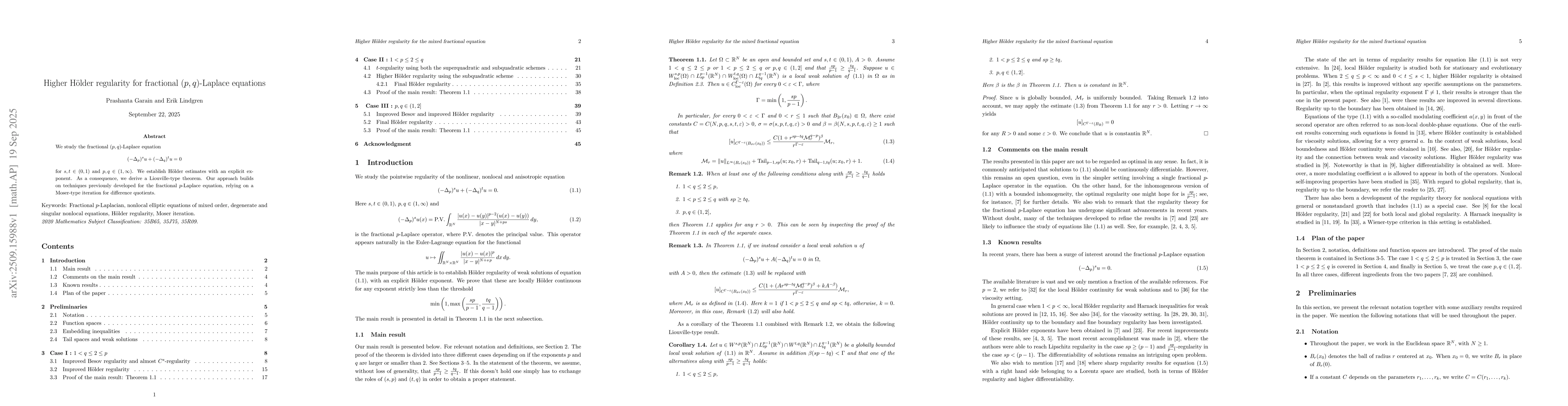 Thumbnail for Higher Hölder regularity for fractional $(p,q)$-Laplace equations