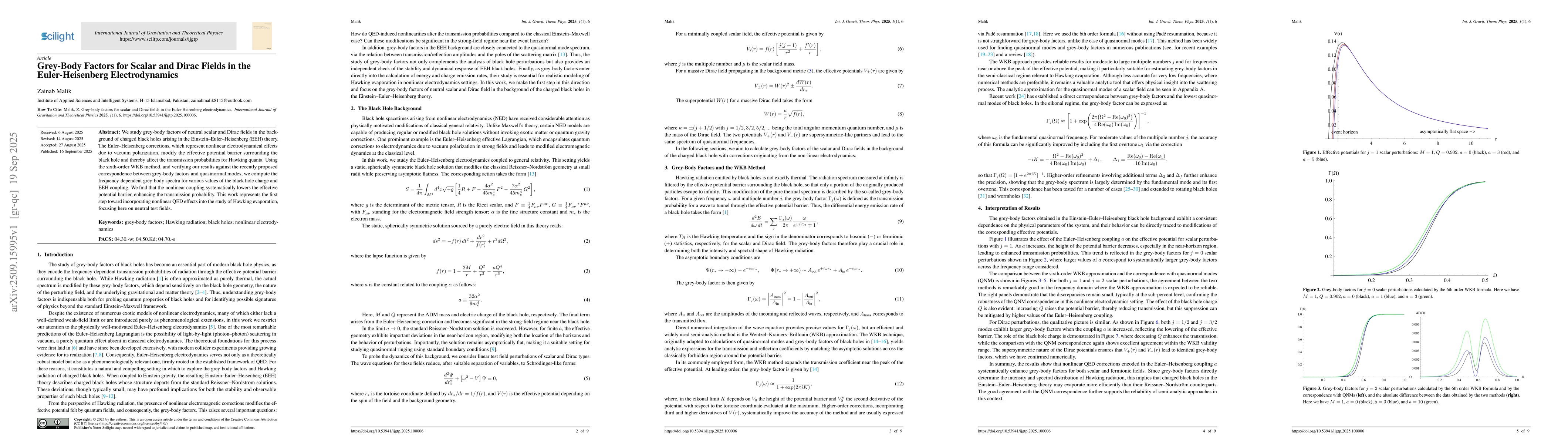 Thumbnail for Grey-Body Factors for Scalar and Dirac Fields in the Euler-Heisenberg
  Electrodynamics