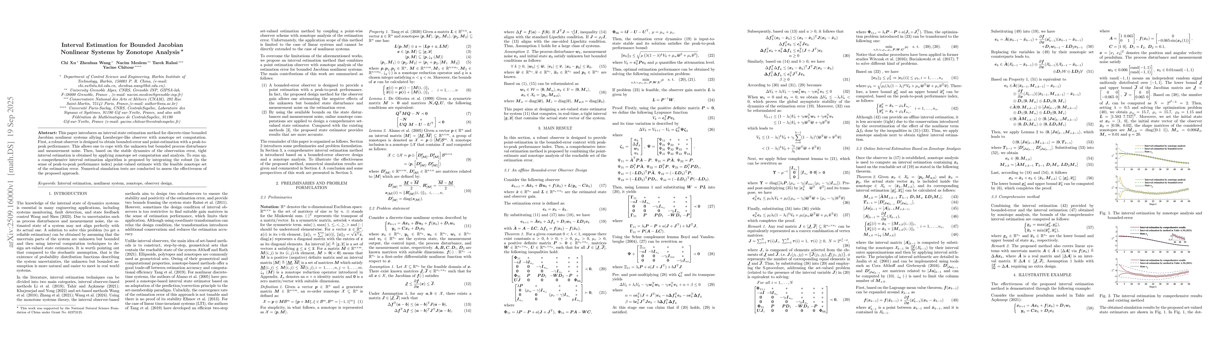 Thumbnail for Interval Estimation for Bounded Jacobian Nonlinear Systems by Zonotope
  Analysis