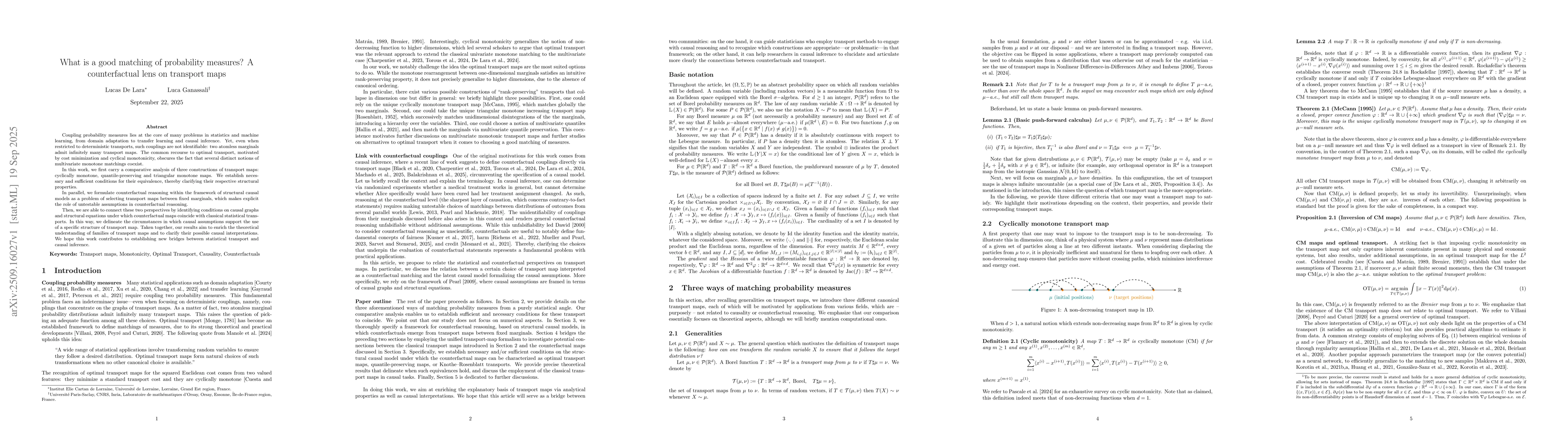 Thumbnail for What is a good matching of probability measures? A counterfactual lens
  on transport maps