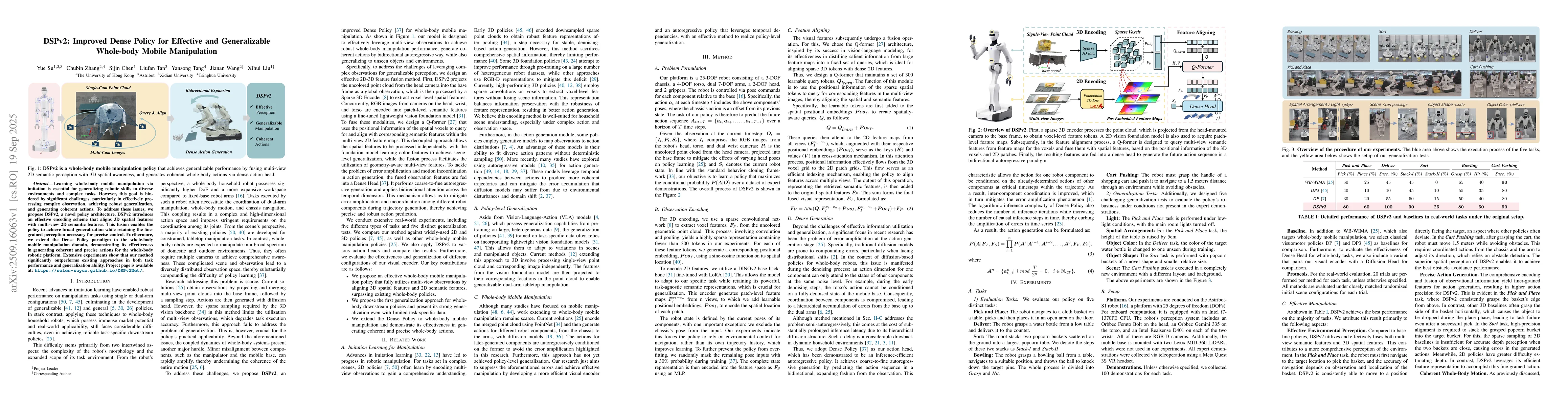 Thumbnail for DSPv2: Improved Dense Policy for Effective and Generalizable Whole-body
  Mobile Manipulation