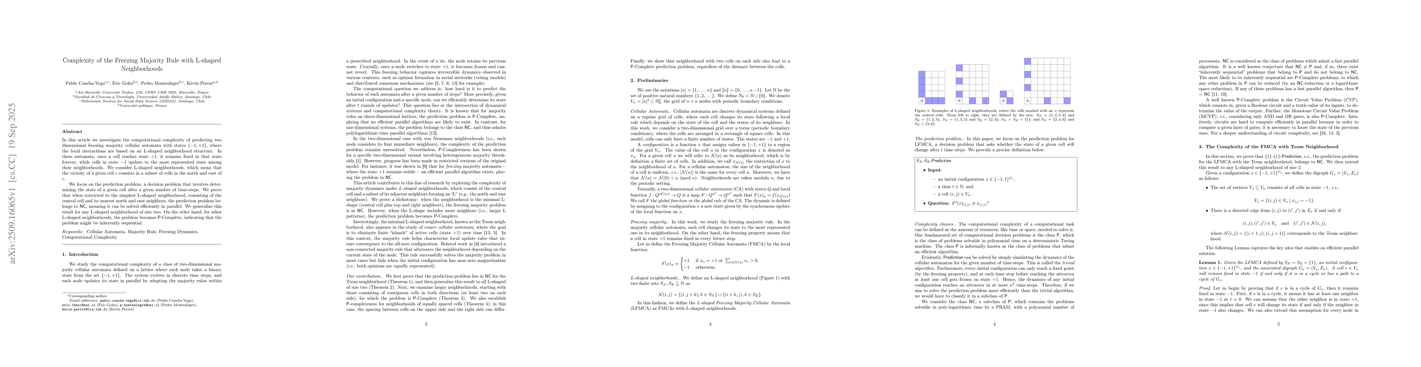 Thumbnail for Complexity of the Freezing Majority Rule with L-shaped Neighborhoods