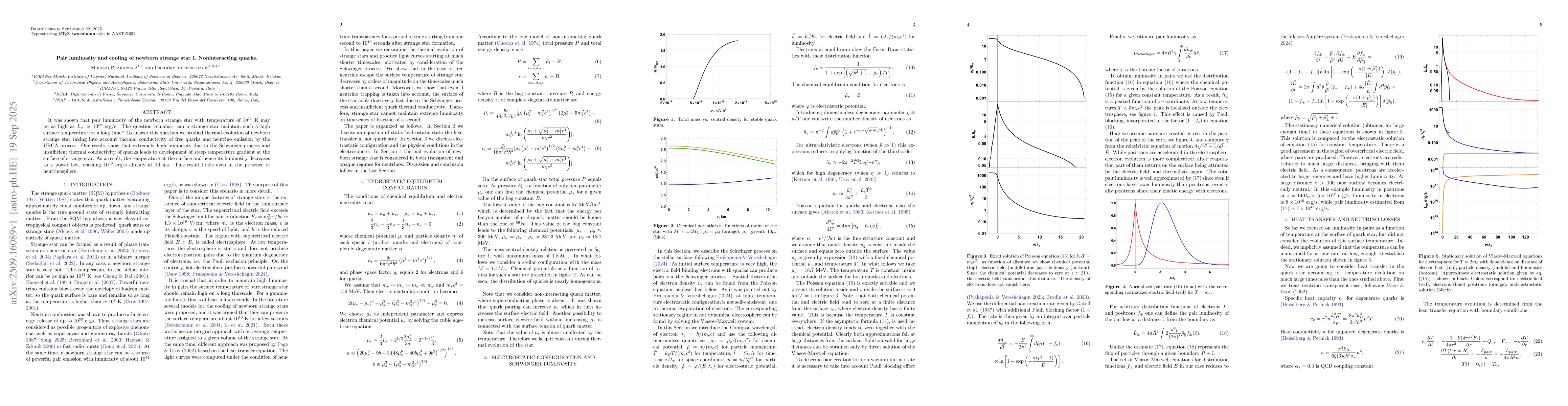 Thumbnail for Pair luminosity and cooling of newborn strange star I. Noninteracting
  quarks