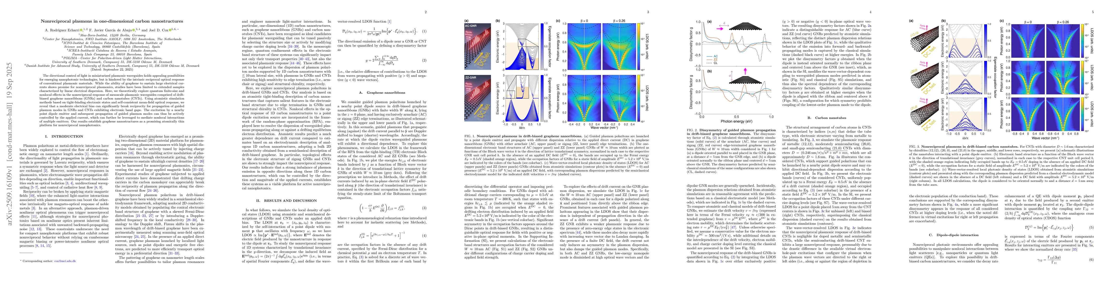 Thumbnail for Nonreciprocal plasmons in one-dimensional carbon nanostructures