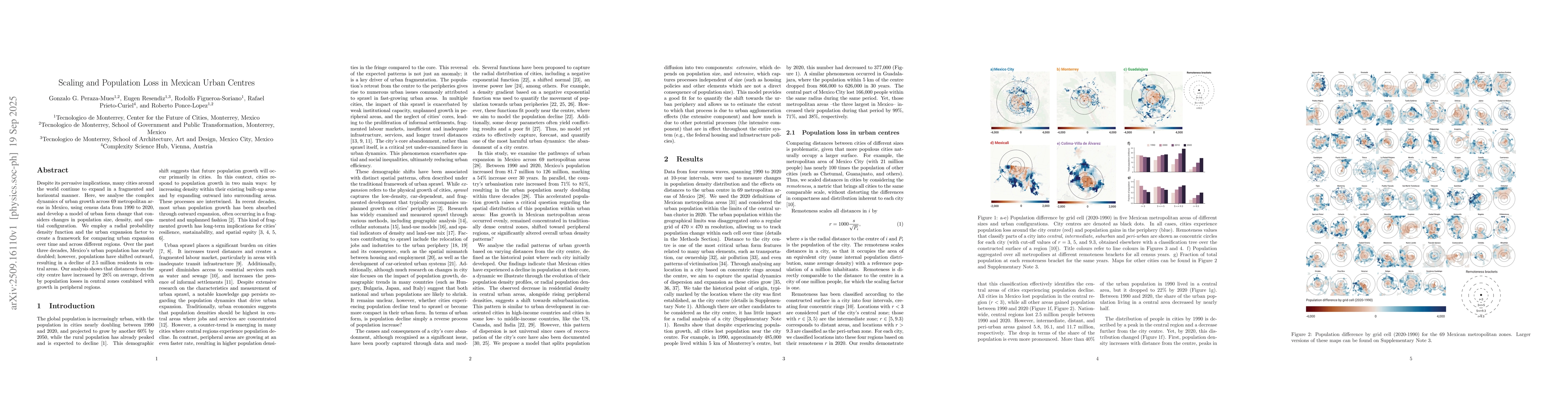 Thumbnail for Scaling and Population Loss in Mexican Urban Centres