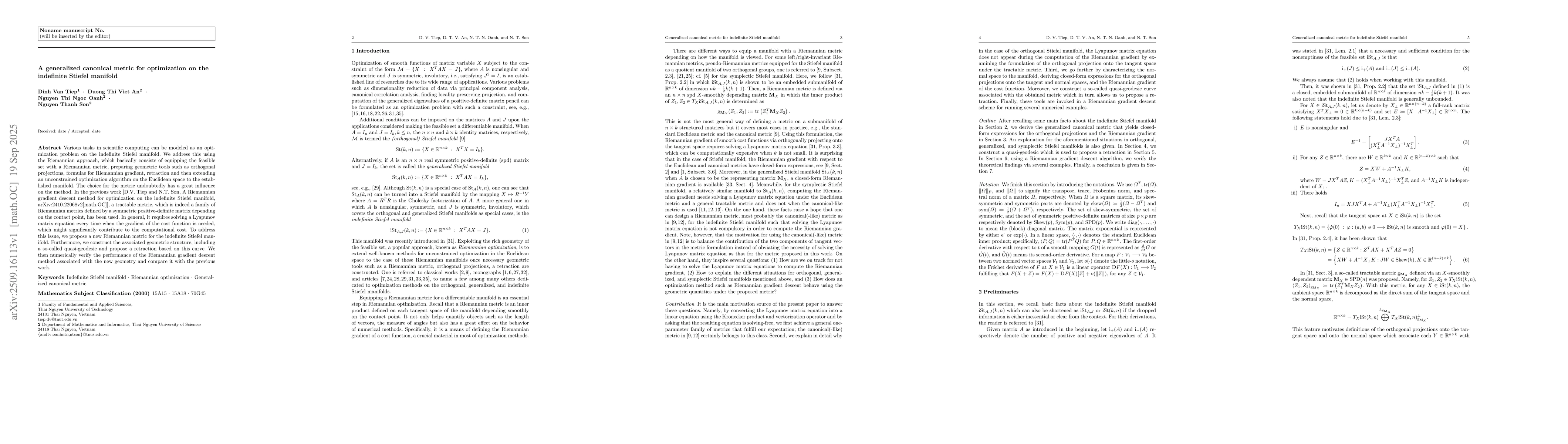 Thumbnail for A generalized canonical metric for optimization on the indefinite
  Stiefel manifold