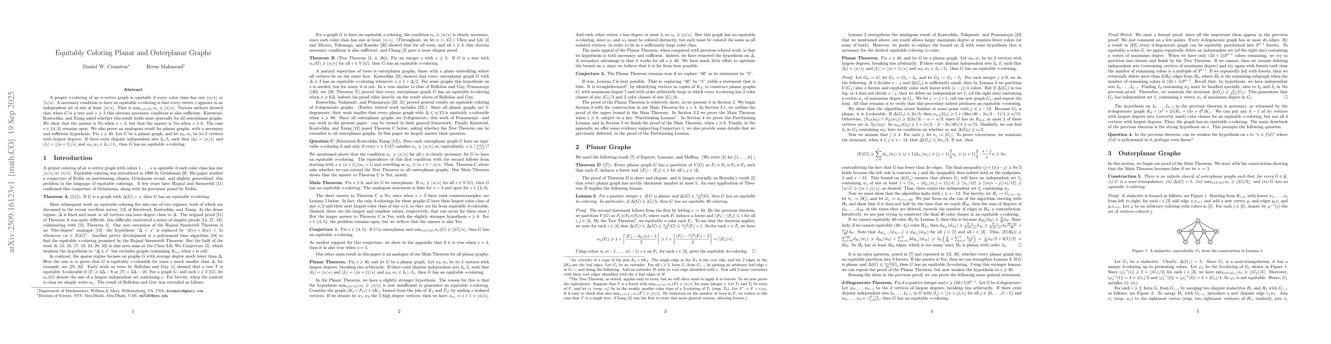 Thumbnail for Equitably Coloring Planar and Outerplanar Graphs