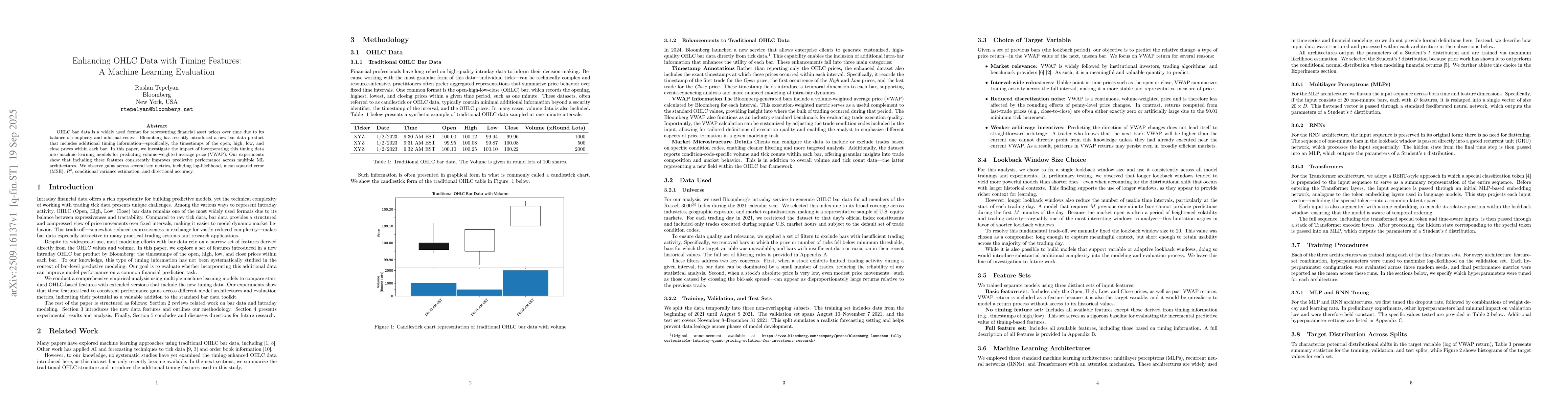 Thumbnail for Enhancing OHLC Data with Timing Features: A Machine Learning Evaluation