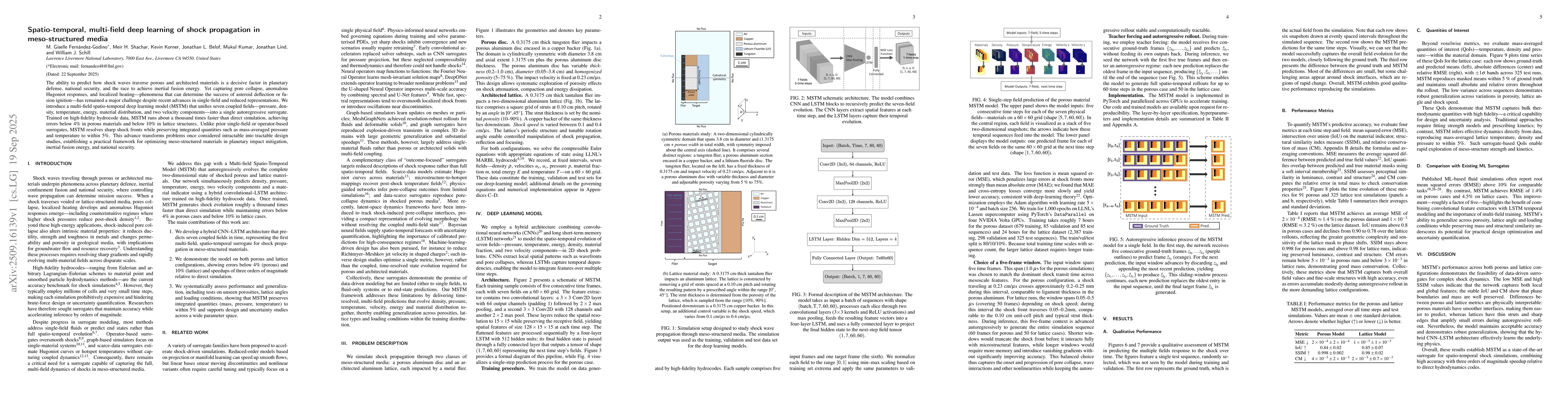 Thumbnail for Spatio-temporal, multi-field deep learning of shock propagation in
  meso-structured media