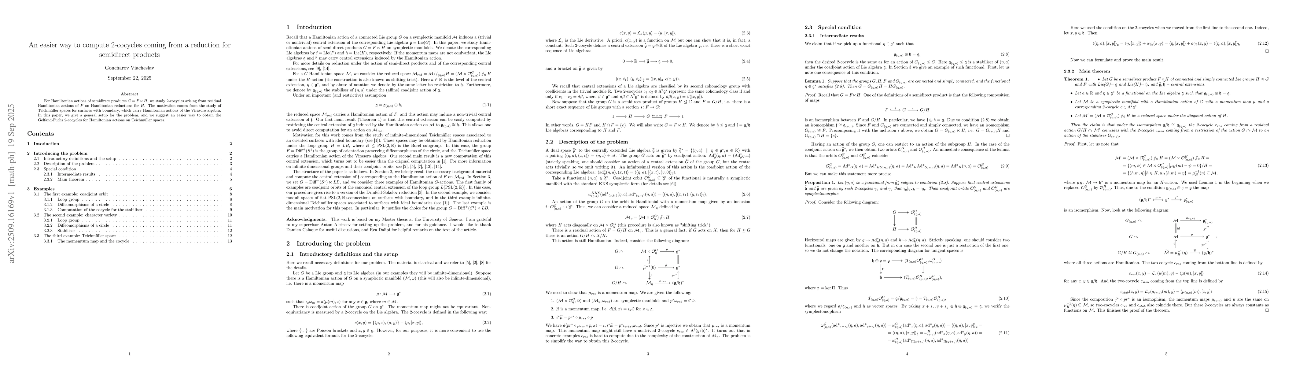 Thumbnail for An easier way to compute 2-cocycles coming from a reduction for
  semidirect products