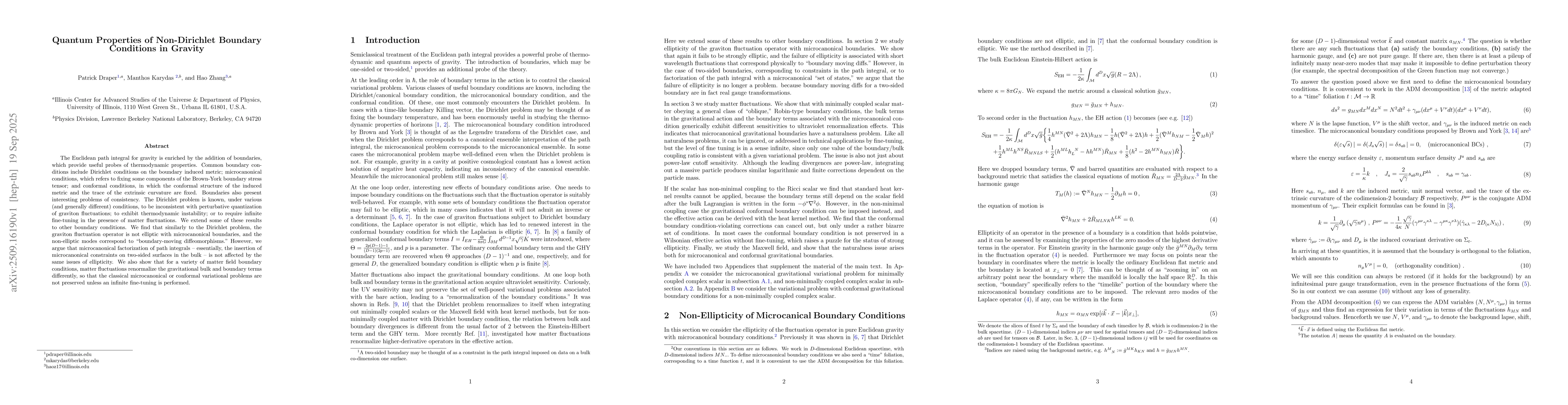 Thumbnail for Quantum Properties of Non-Dirichlet Boundary Conditions in Gravity