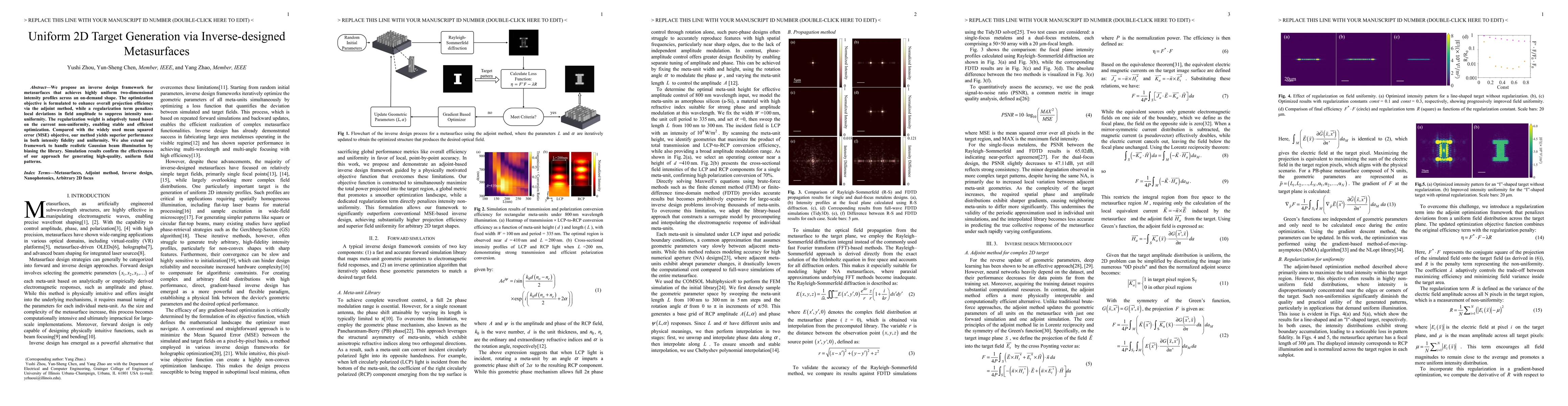 Thumbnail for Uniform 2D Target Generation via Inverse-designed Metasurfaces