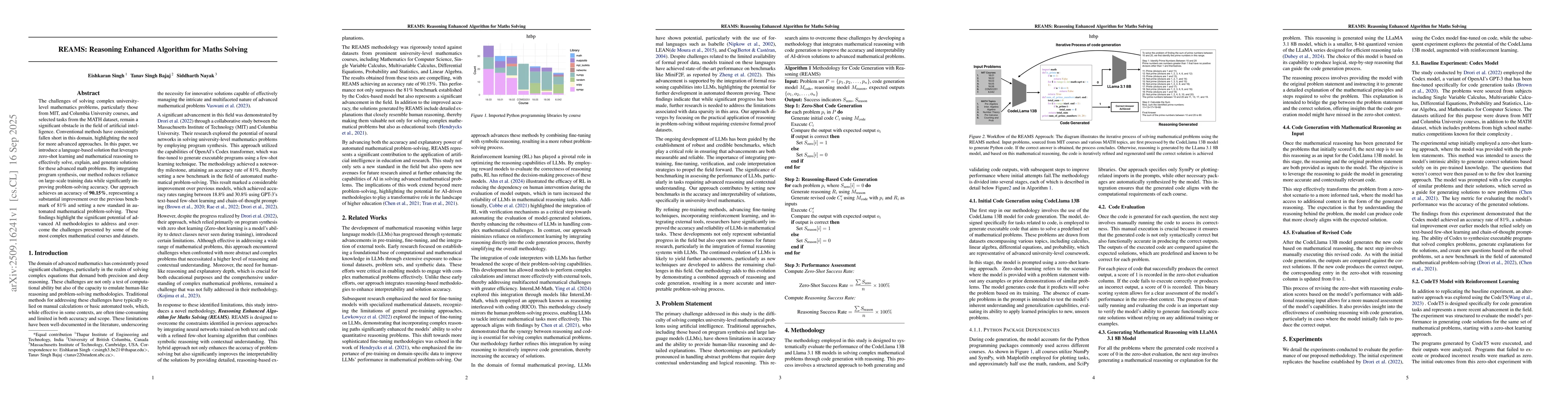 Thumbnail for REAMS: Reasoning Enhanced Algorithm for Maths Solving