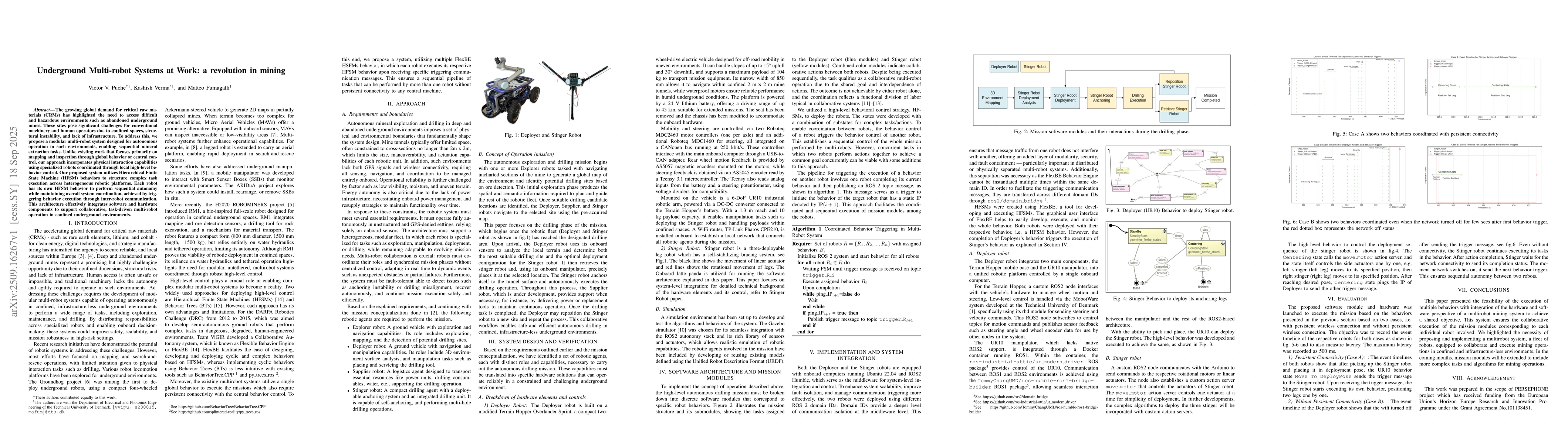 Thumbnail for Underground Multi-robot Systems at Work: a revolution in mining