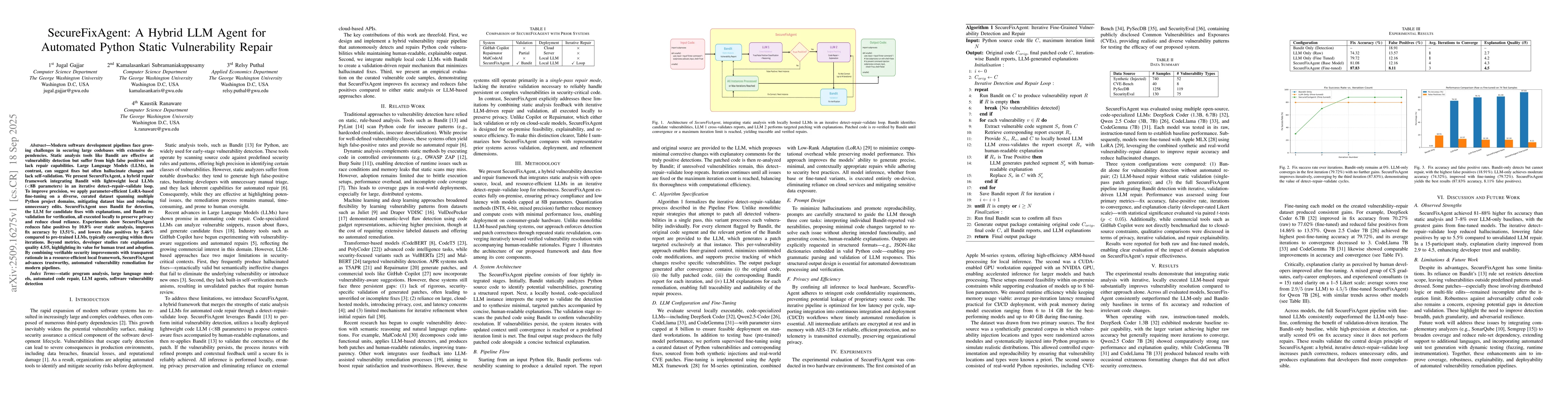 Thumbnail for SecureFixAgent: A Hybrid LLM Agent for Automated Python Static
  Vulnerability Repair