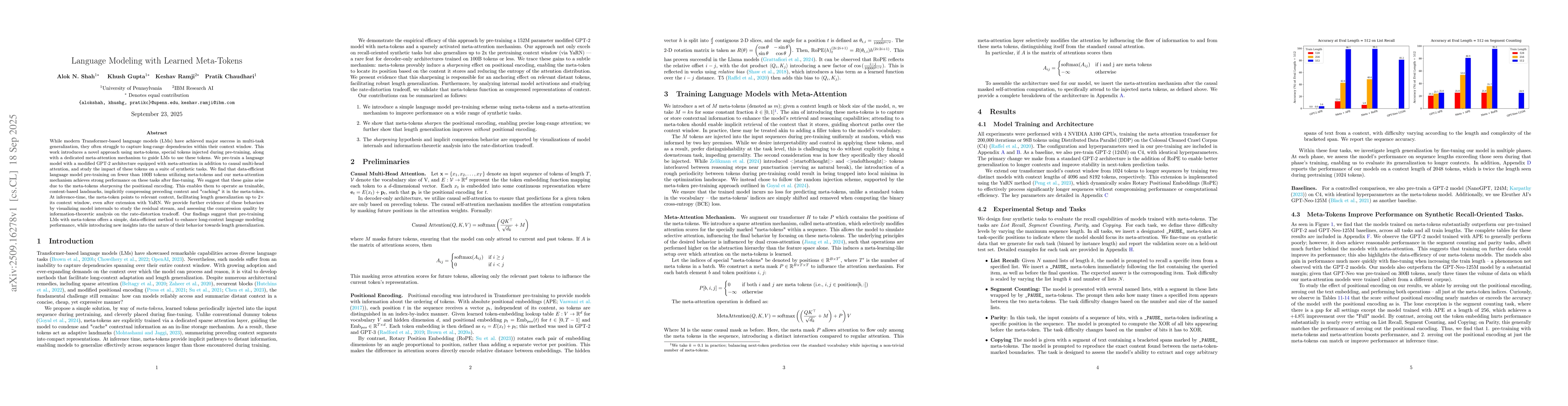 Thumbnail for Language Modeling with Learned Meta-Tokens