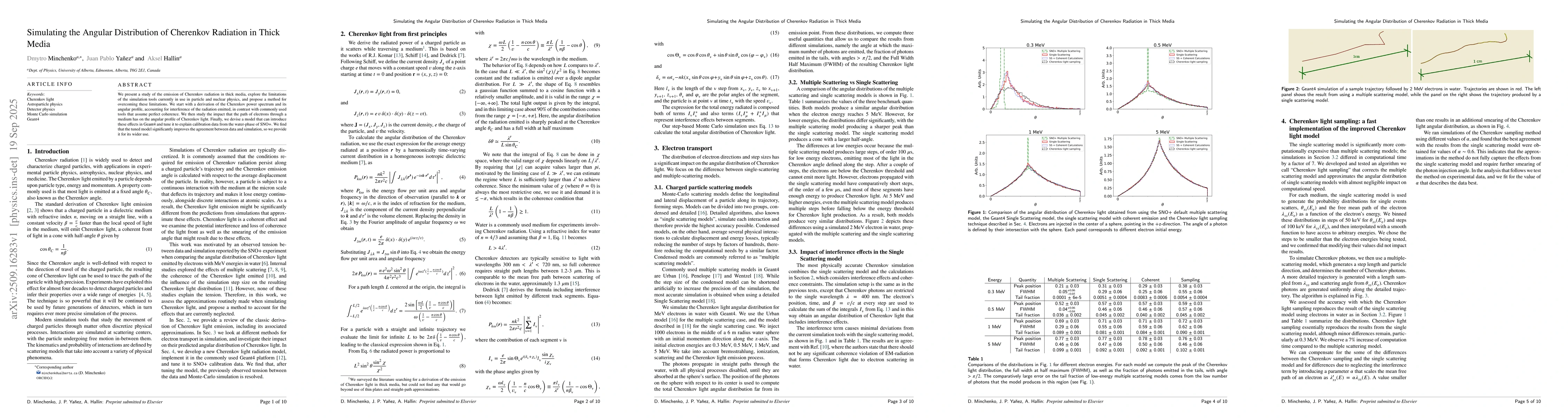 Thumbnail for Simulating the Angular Distribution of Cherenkov Radiation in Thick
  Media