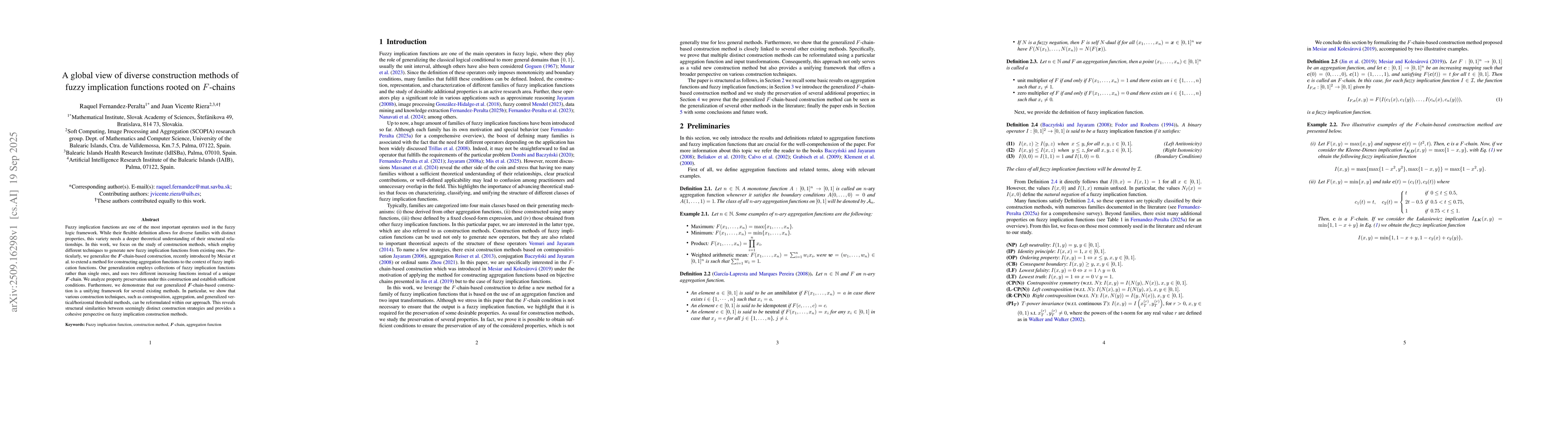 Thumbnail for A global view of diverse construction methods of fuzzy implication
  functions rooted on F-chains