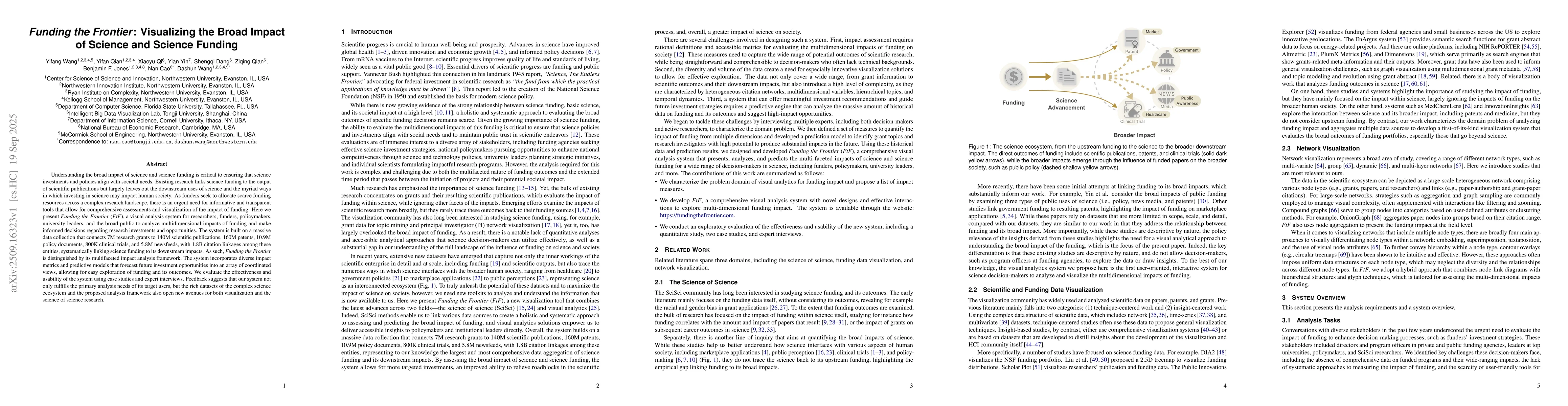 Thumbnail for Funding the Frontier: Visualizing the Broad Impact of Science and
  Science Funding