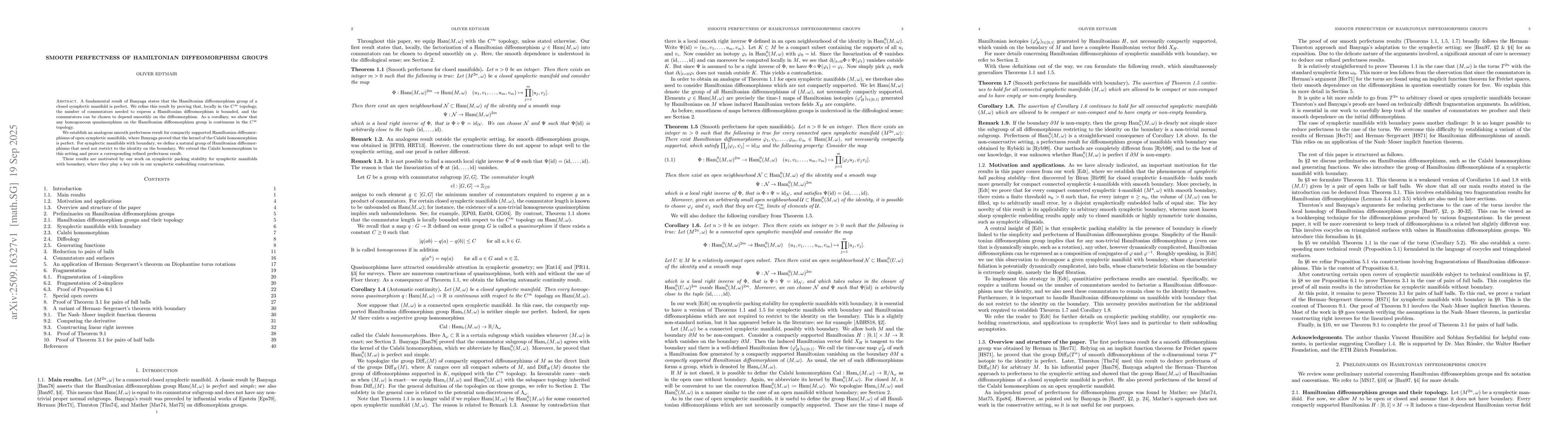 Thumbnail for Smooth perfectness of Hamiltonian diffeomorphism groups