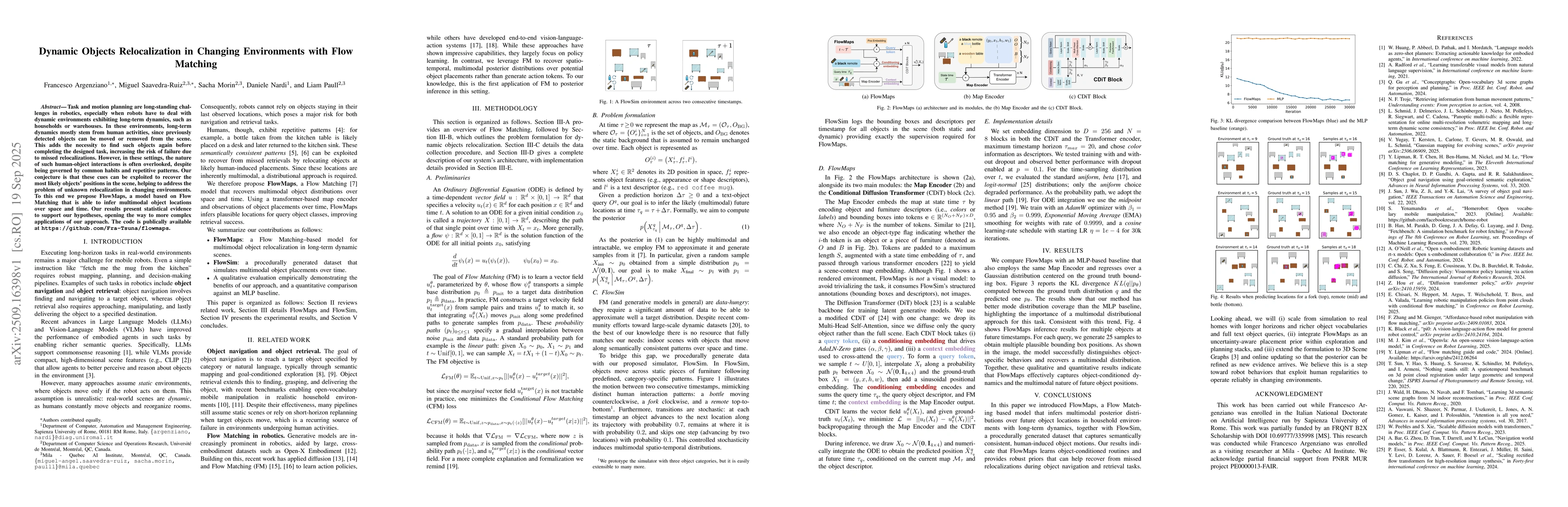 Thumbnail for Dynamic Objects Relocalization in Changing Environments with Flow
  Matching