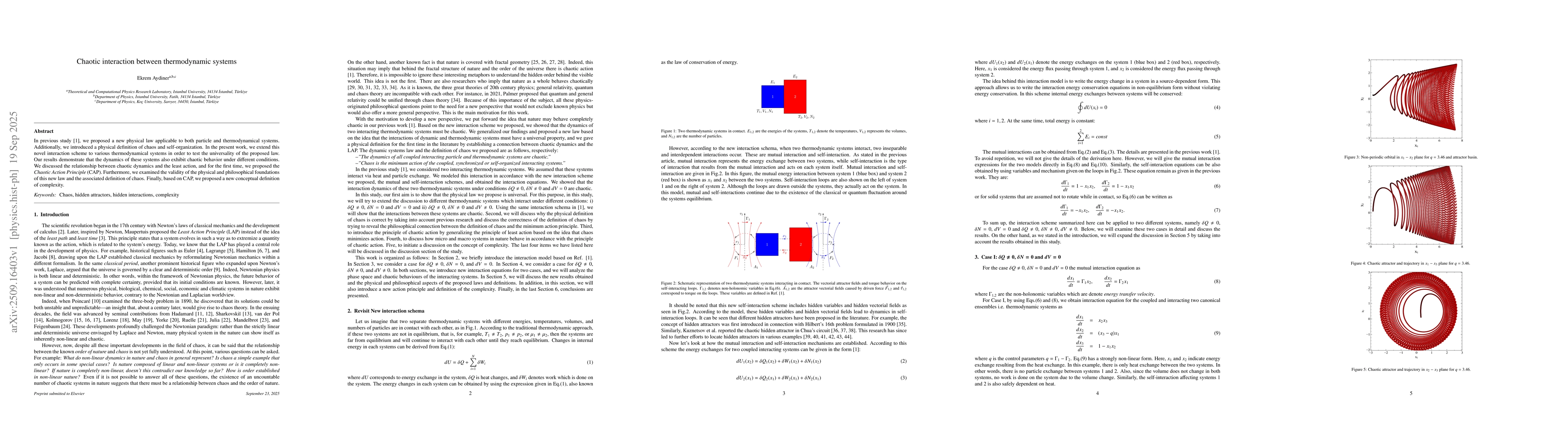 Thumbnail for Chaotic interaction between thermodynamic systems