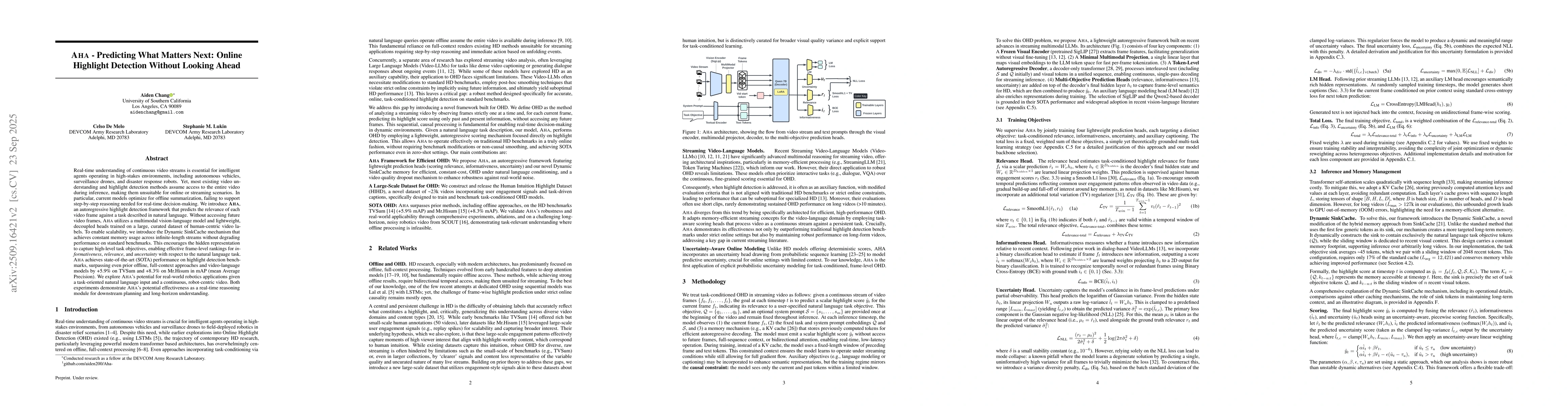 Thumbnail for AHA - Predicting What Matters Next: Online Highlight Detection Without
  Looking Ahead