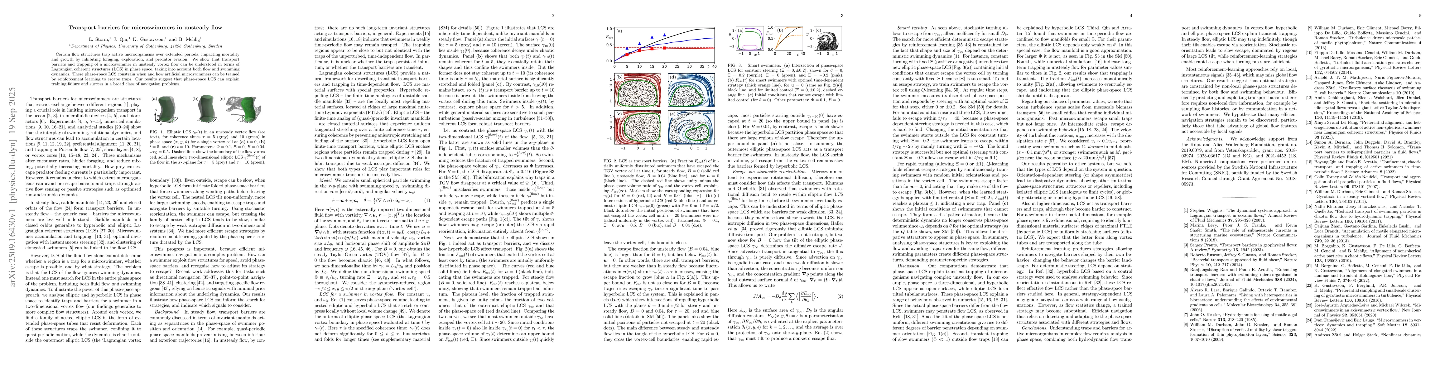 Thumbnail for Transport barriers for microswimmers in unsteady flow