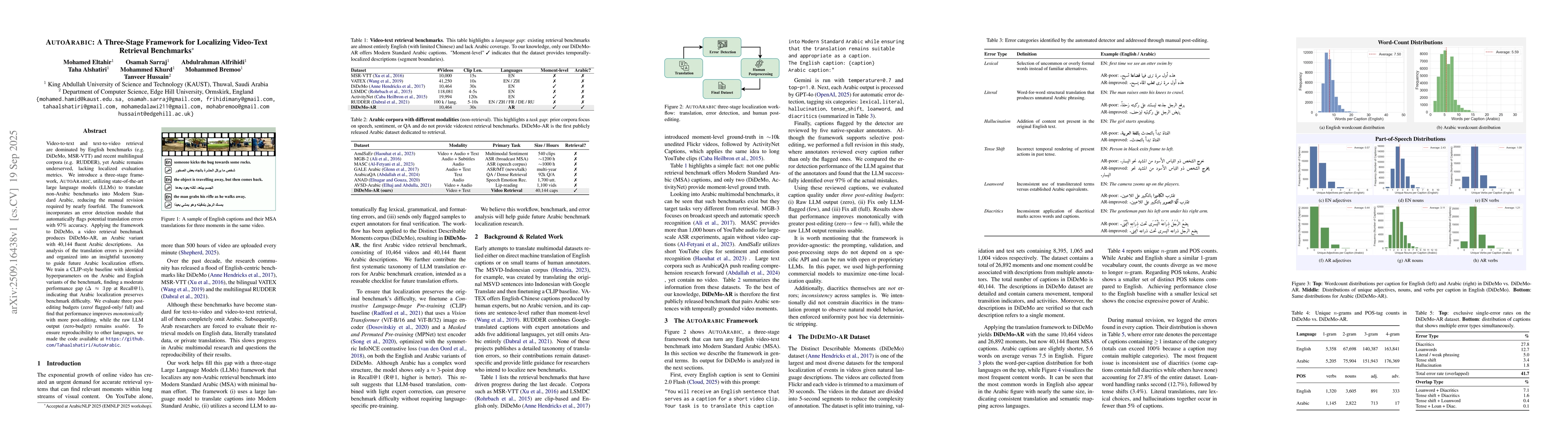 Thumbnail for AutoArabic: A Three-Stage Framework for Localizing Video-Text Retrieval
  Benchmarks