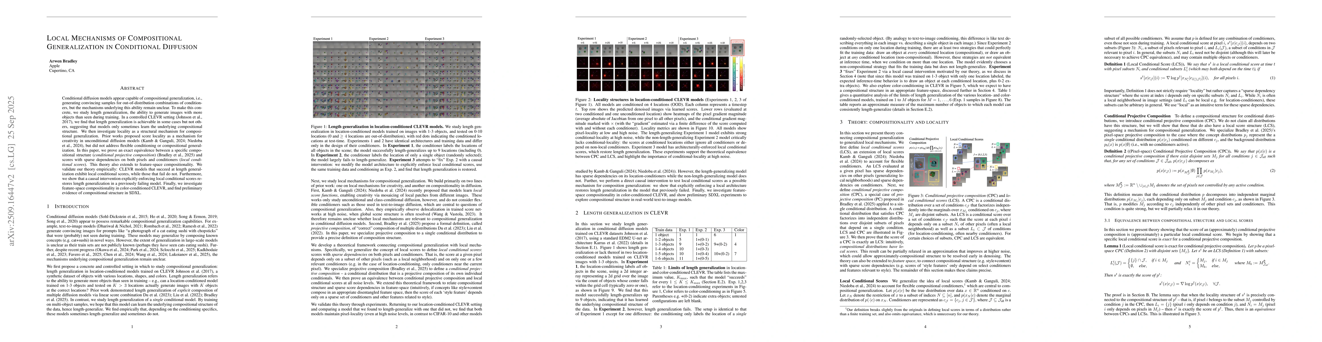Thumbnail for Local Mechanisms of Compositional Generalization in Conditional
  Diffusion