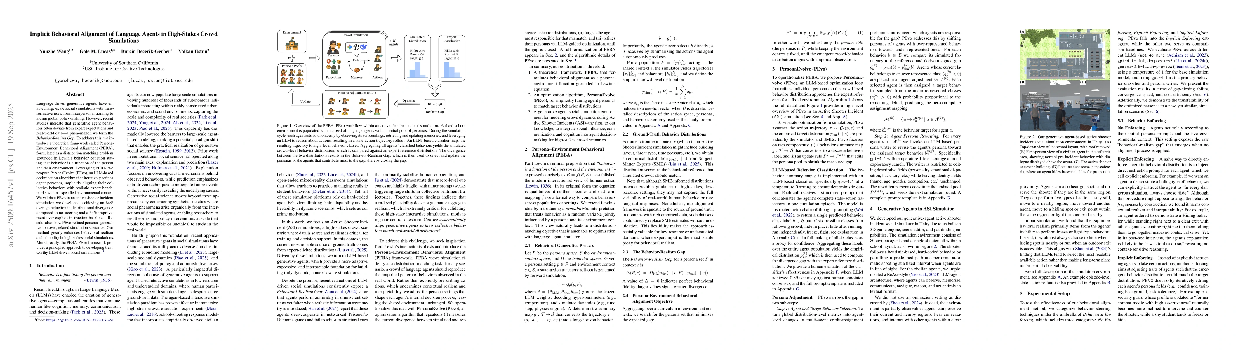 Thumbnail for Implicit Behavioral Alignment of Language Agents in High-Stakes Crowd
  Simulations