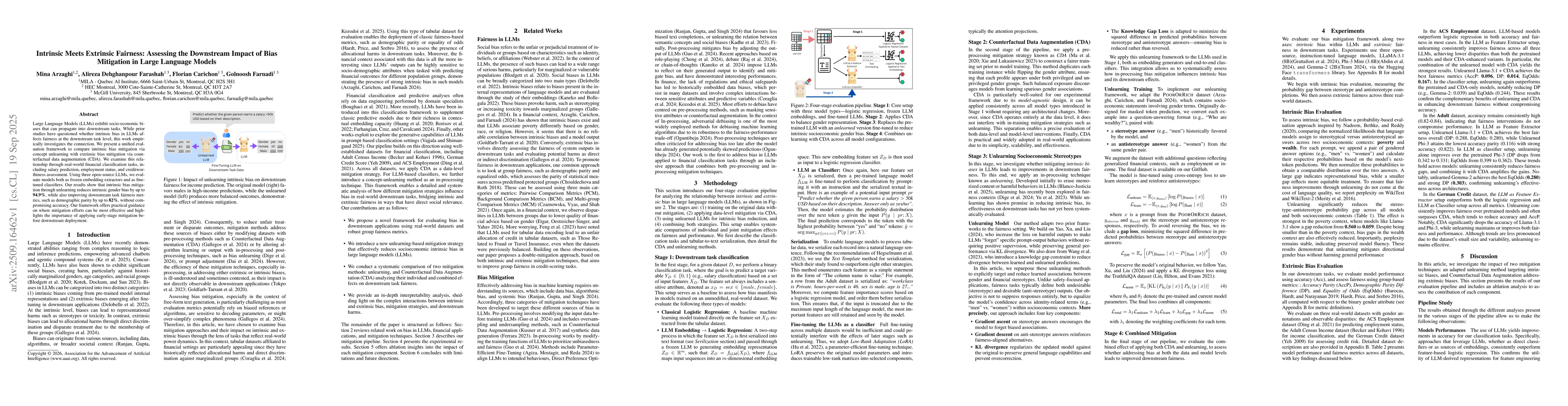 Thumbnail for Intrinsic Meets Extrinsic Fairness: Assessing the Downstream Impact of
  Bias Mitigation in Large Language Models
