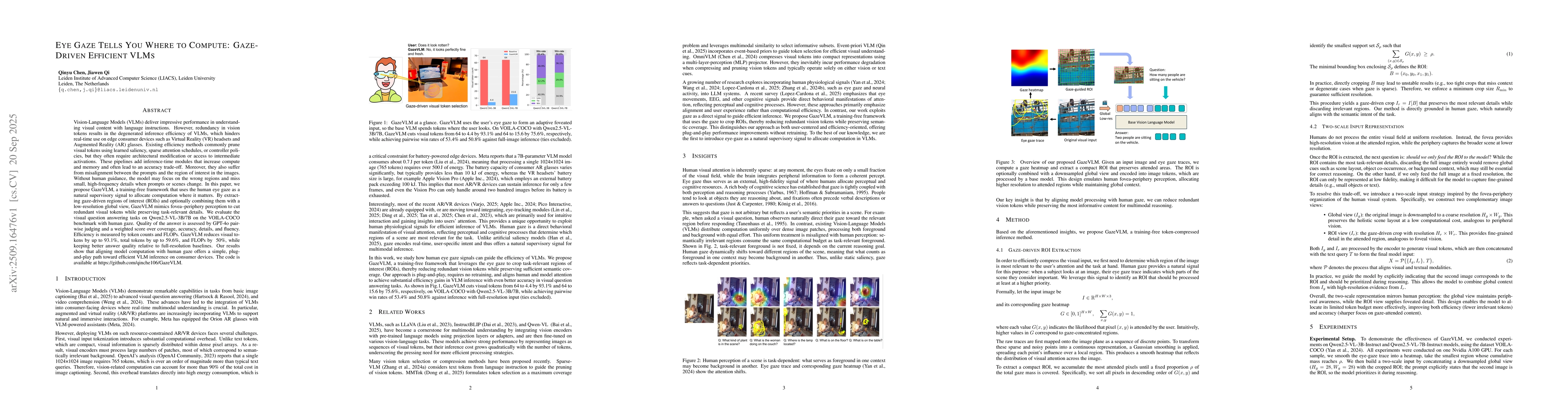 Thumbnail for Eye Gaze Tells You Where to Compute: Gaze-Driven Efficient VLMs