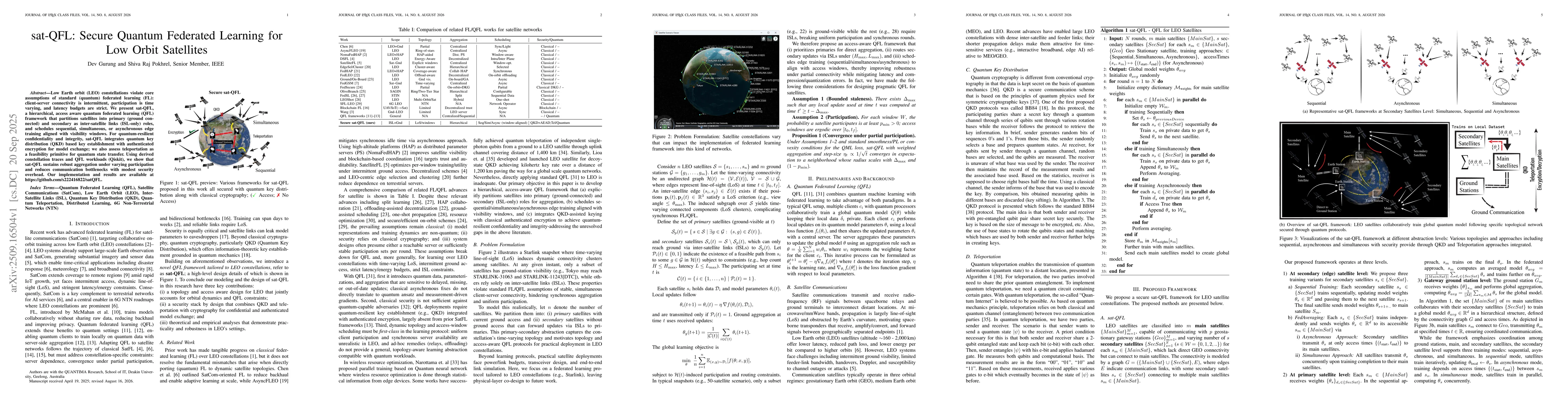 Thumbnail for sat-QFL: Secure Quantum Federated Learning for Low Orbit Satellites