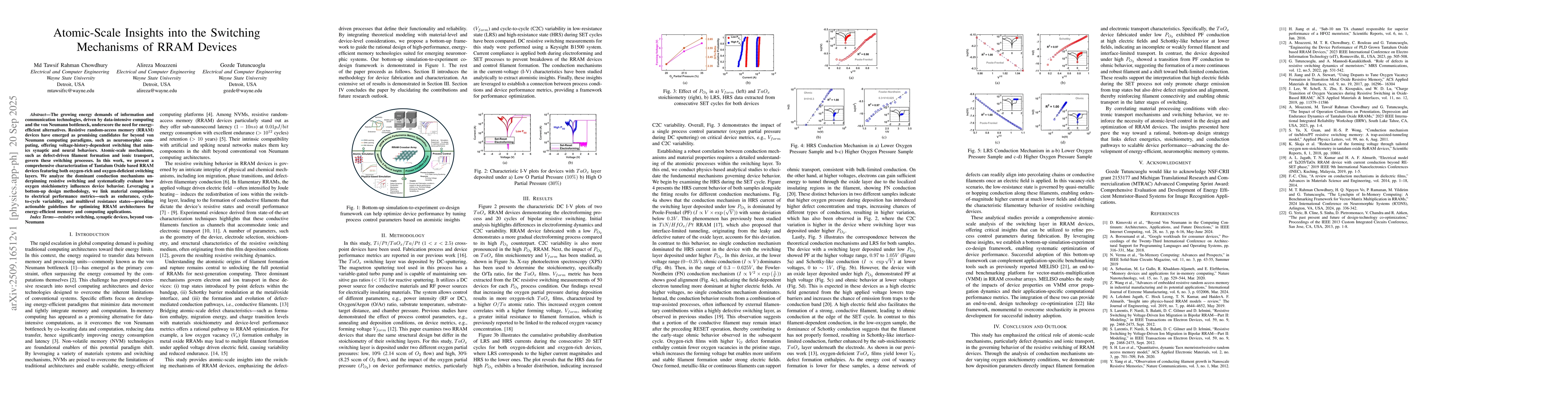 Thumbnail for Atomic-Scale Insights into the Switching Mechanisms of RRAM Devices